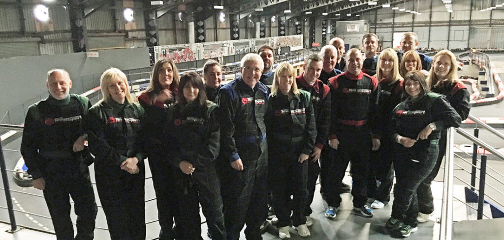 Team building at the go-cart track